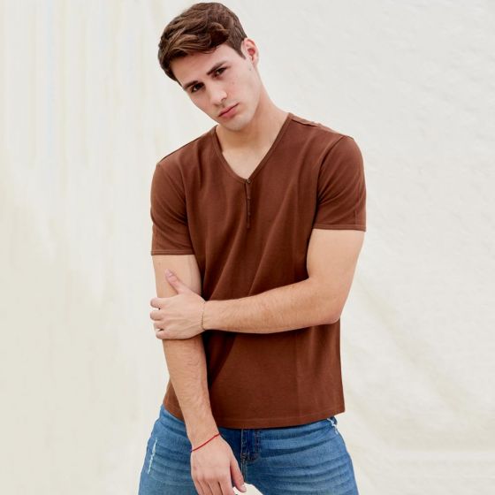 Camisa Café Hombre Kebo Raw G999