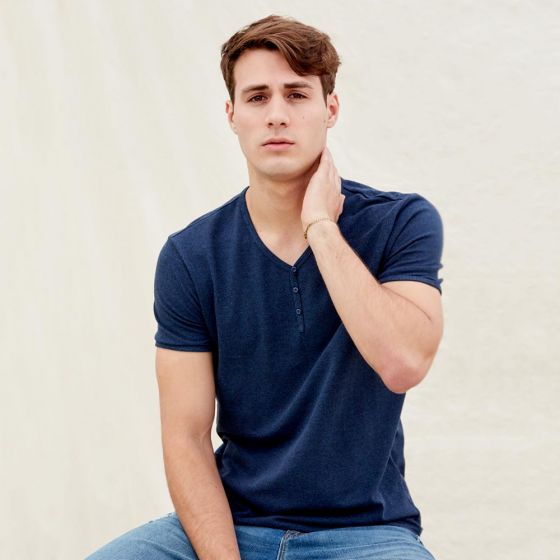 PLAYERA CASUAL KEBO RAW G999 ~ CABALLERO Azul