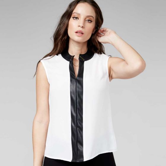 BLUSA CASUAL PARIS HILTON BNOV ~ DAMA Blanco