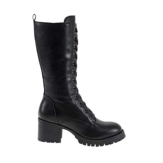 Black Military Boots for Women Tierra Bendita OY04