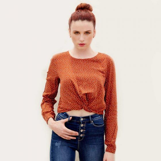 BLUSA CASUAL HOLLY LAND NT27 ~ DAMA Rojo