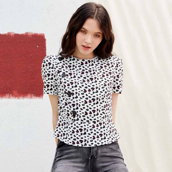 BLUSA CASUAL HOLLY LAND AS34 ~ DAMA Blanco