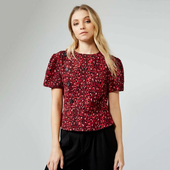 BLUSA CASUAL HOLLY LAND AS34 ~ DAMA Rojo