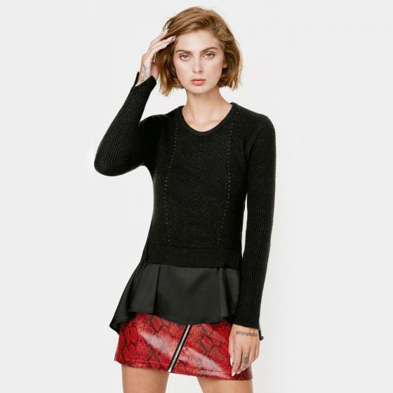 SUETER CASUAL SAO PAULO Q677 ~ DAMA Negro