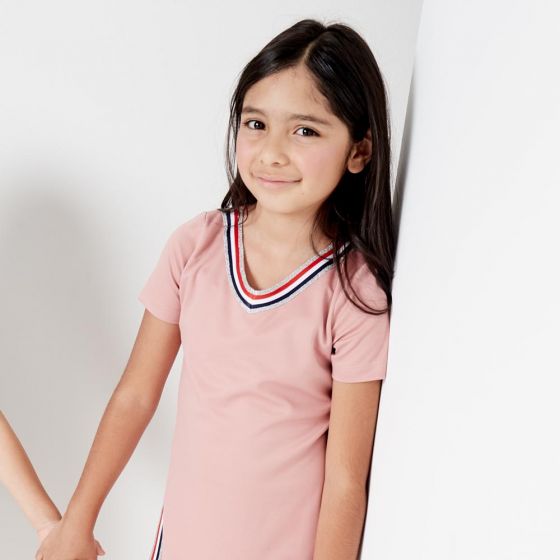 VESTIDO CASUAL PINK BY PRICE SHOES 4805 ~ NIÑA Azul