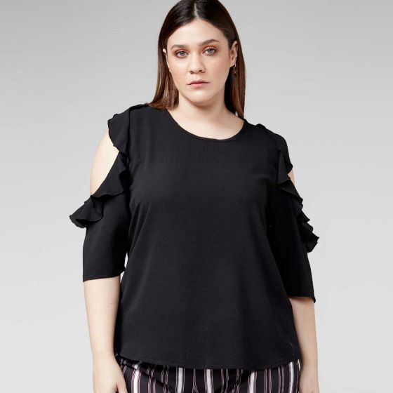 BLUSA TALLAS ESPECIALES SHOSH 4745 ~ DAMA Negro