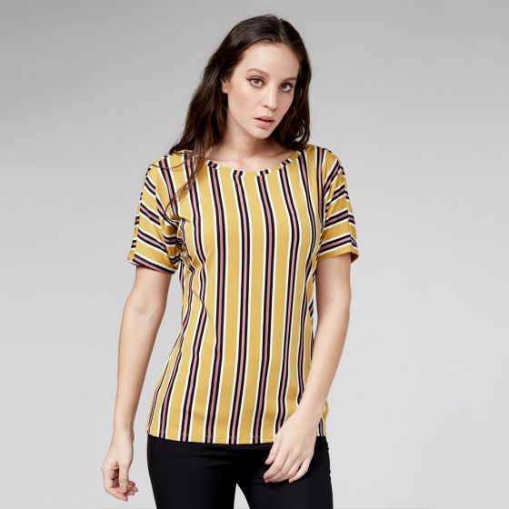 BLUSA CASUAL YAELI FASHION 0206 ~ DAMA Amarillo