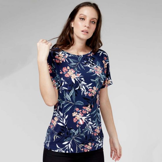 BLUSA CASUAL YAELI FASHION 0206 ~ DAMA Azul