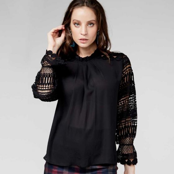 BLUSA FORMAL YAELI FASHION 3929 ~ DAMA Negro