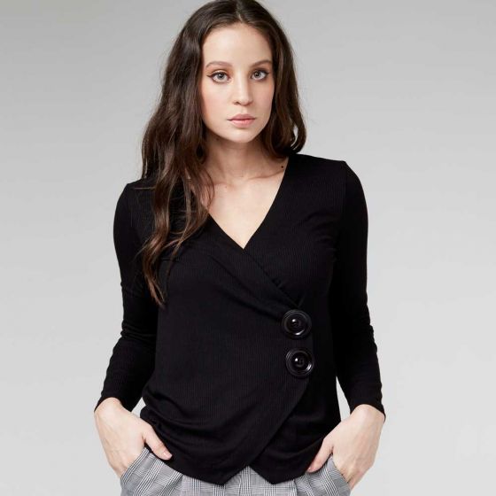 PLAYERA CASUAL YAELI FASHION 7971 ~ DAMA Negro