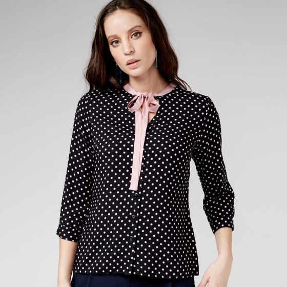 BLUSA CASUAL YAELI FASHION 4461 ~ DAMA Negro