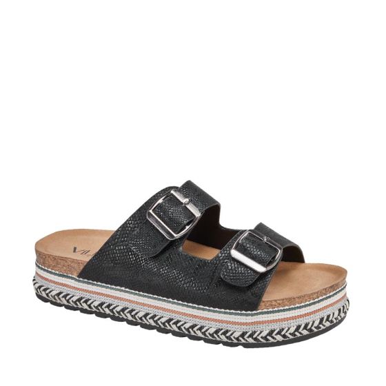 SANDALIA CASUAL VI LINE FASHION HD19 ~ DAMA Negro