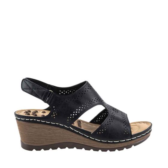 SANDALIA CONFORT SHOSH K115 ~ DAMA Negro