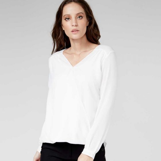 BLUSA FORMAL YAELI FASHION 8002 ~ DAMA Blanco