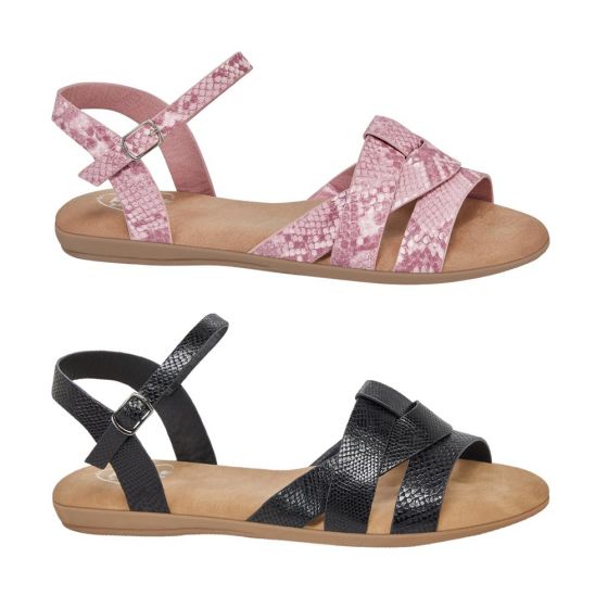 SANDALIA CASUAL PINK BY PRICE SHOES KT06 ~ DAMA Negro