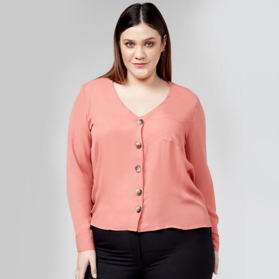 BLUSA TALLAS ESPECIALES TIERRA BENDITA PLUS 4843 ~ DAMA Rojo