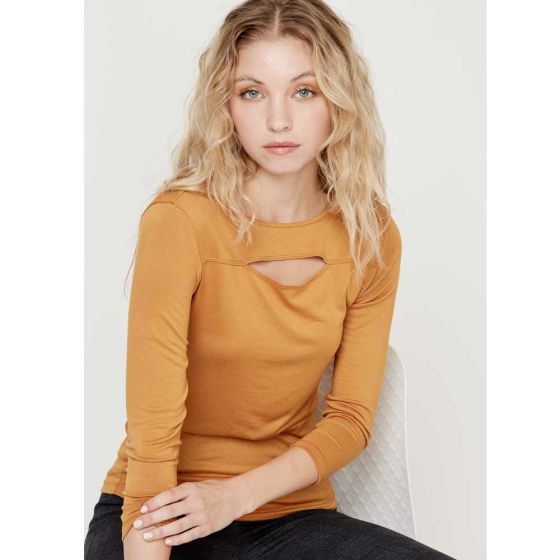 BLUSA CASUAL KAFE D003 ~ DAMA Amarillo