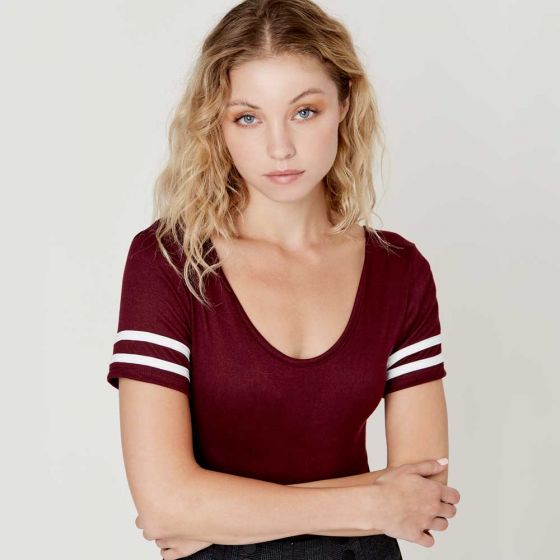 PANTIBLUSA CASUAL KAFE D019 ~ DAMA Rojo