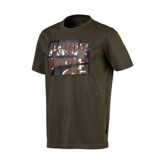 PLAYERA CASUAL PUMA REBEL CAMO FILLED TEE 5270 ~ CABALLERO Verde SPORTLIFESTYLE