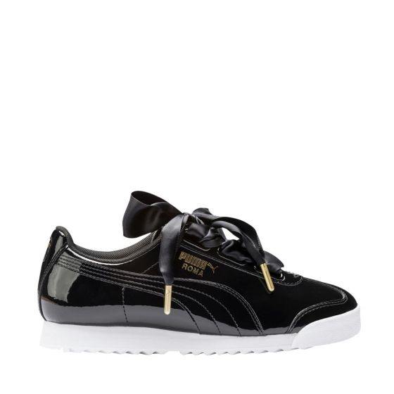 TENIS CASUALES PUMA ROMA HEART PATENT WN\'S 1750 ~ DAMA Negro SPORTLIFESTYLE