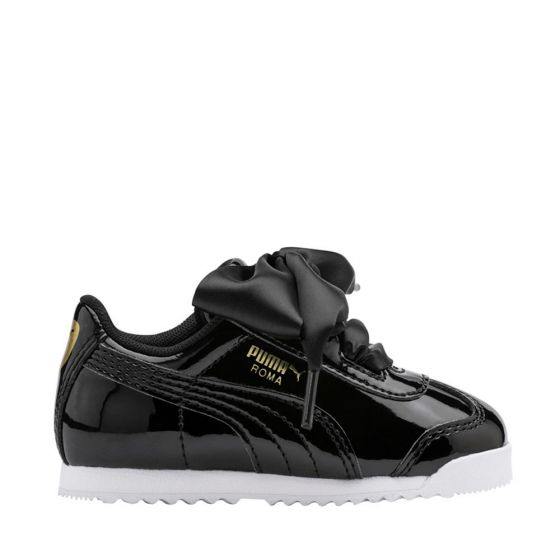 TENIS CASUALES PUMA ROMA HEART PATENT INF 1002 ~ NIÑA Negro SPORTLIFESTYLE