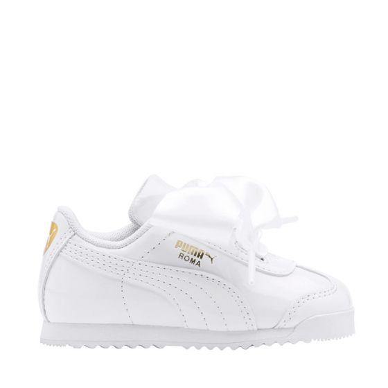 TENIS CASUALES PUMA ROMA HEART PATENT INF 1001 ~ NIÑA Blanco SPORTLIFESTYLE