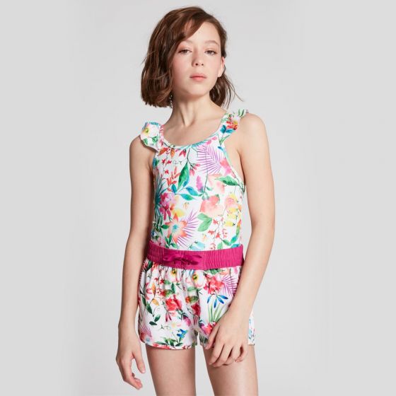 SHORT DE PLAYA PINK BY PRICE SHOES BG02 ~ NIÑA Blanco