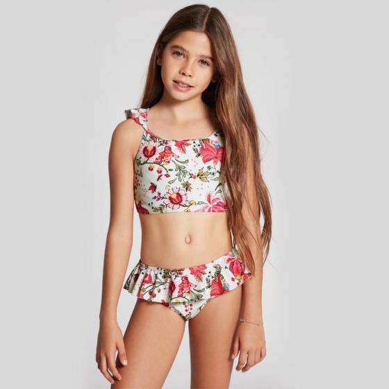 TRAJE DE BAÑO PINK BY PRICE SHOES 8999 ~ NIÑA Blanco