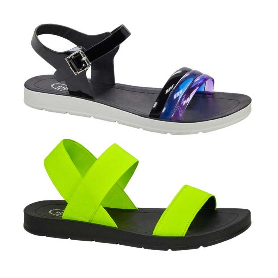 SANDALIA CASUAL PINK BY PRICE SHOES C016 ~ DAMA Negro