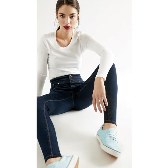 JEANS CASUAL ATMOSPHERE DNM 1173 ~ DAMA Azul