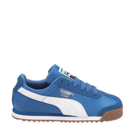 TENIS CASUAL PUMA ROMA BASIC SUMMER INF 4223 ~ NIÑO Azul SPORTLIFESTYLE
