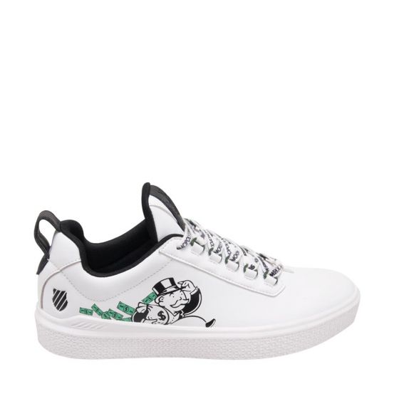 TENIS CASUAL K-SWISS MR SWISSWHITE/GREEN 4107 ~ CABALLERO Blanco LIFESTYLE