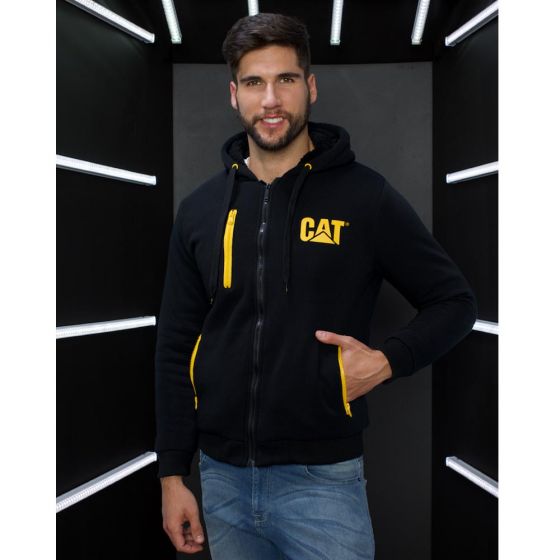SUDADERA CASUAL CATERPILLAR CAT HOODIE 1909 ~ CABALLERO Negro LIFESTYLE