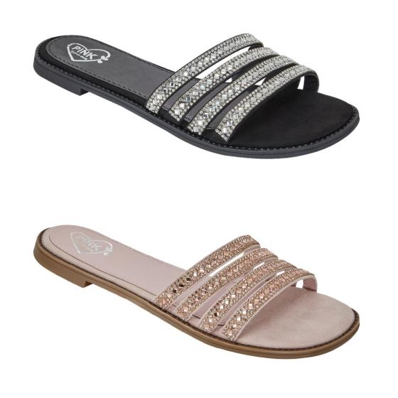 SANDALIA CASUAL PINK BY PRICE SHOES 9722 ~ DAMA Negro