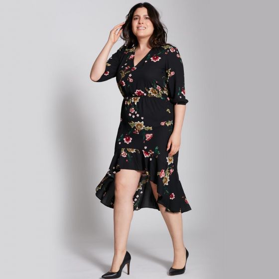 VESTIDO TALLAS ESPECIALES TIERRA BENDITA PLUS 3000 ~ DAMA Negro