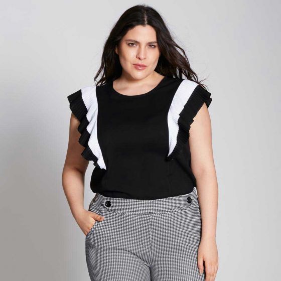 BLOUSE SPECIAL SIZES TIERRA BENDITA PLUS 2802 Black Woman Tierra Bendita Plus 2802