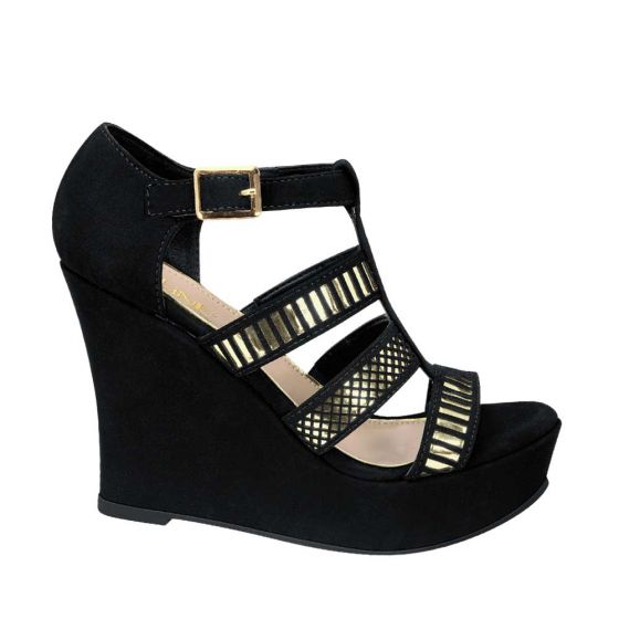 SANDALIA CASUAL VI LINE FASHION 2016 ~ DAMA Negro