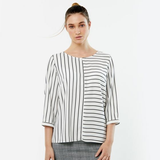 BLUSA CASUAL YAELI FASHION 9253 ~ DAMA Blanco