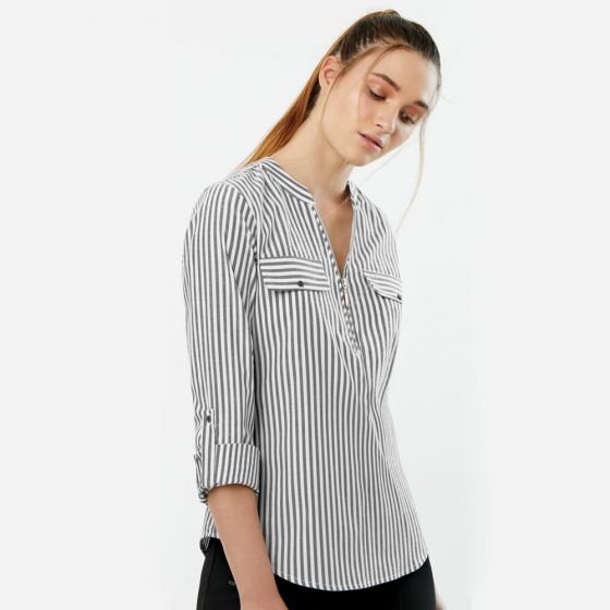 BLUSA CASUAL YAELI FASHION 4193 ~ DAMA Gris