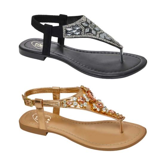 SANDALIA CASUAL PINK BY PRICE SHOES 8260 ~ DAMA Negro