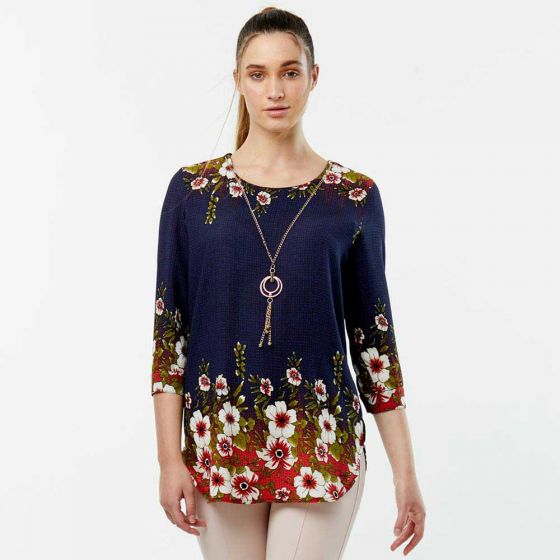 TUNICA CASUAL YAELI FASHION 584 ~ DAMA Azul