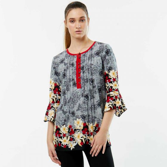 TUNICA CASUAL YAELI FASHION 5420 ~ DAMA Gris