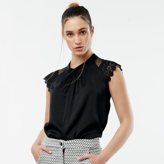 BLUSA CASUAL LUCERO BWEL ~ DAMA Negro