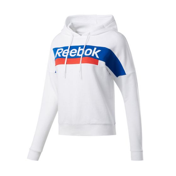 CONJUNTO DEPORTIVO REEBOK TE LINEAR LOGO HOODY TS 3176 ~ DAMA Blanco