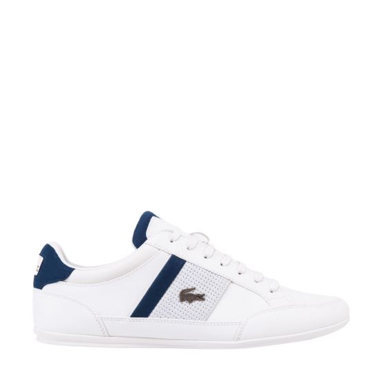 TENIS CASUAL LACOSTE CHAYMON 120 4 CMA OFF WHT/NVY 2WN1 ~ CABALLERO Blanco CLASSIC
