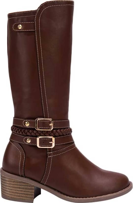 Casual Bota Larga Tacon