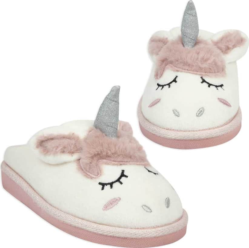PANTUFLA SUECA PELUCHE UNICORNIO