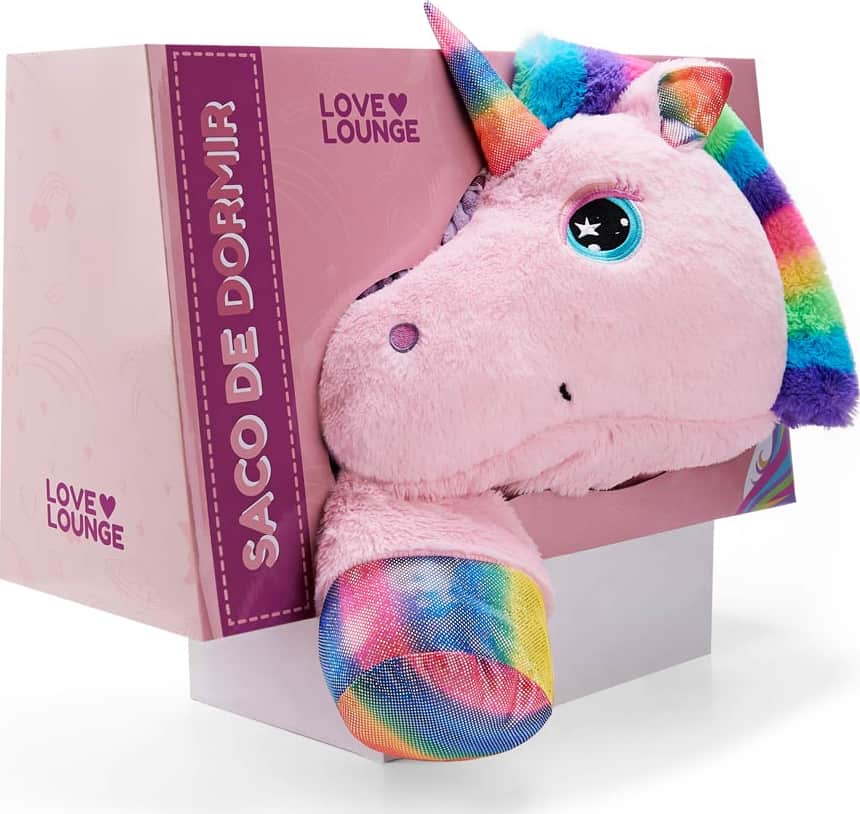 Saco Para Dormir De Uniicornio Peluche Tacto Suave