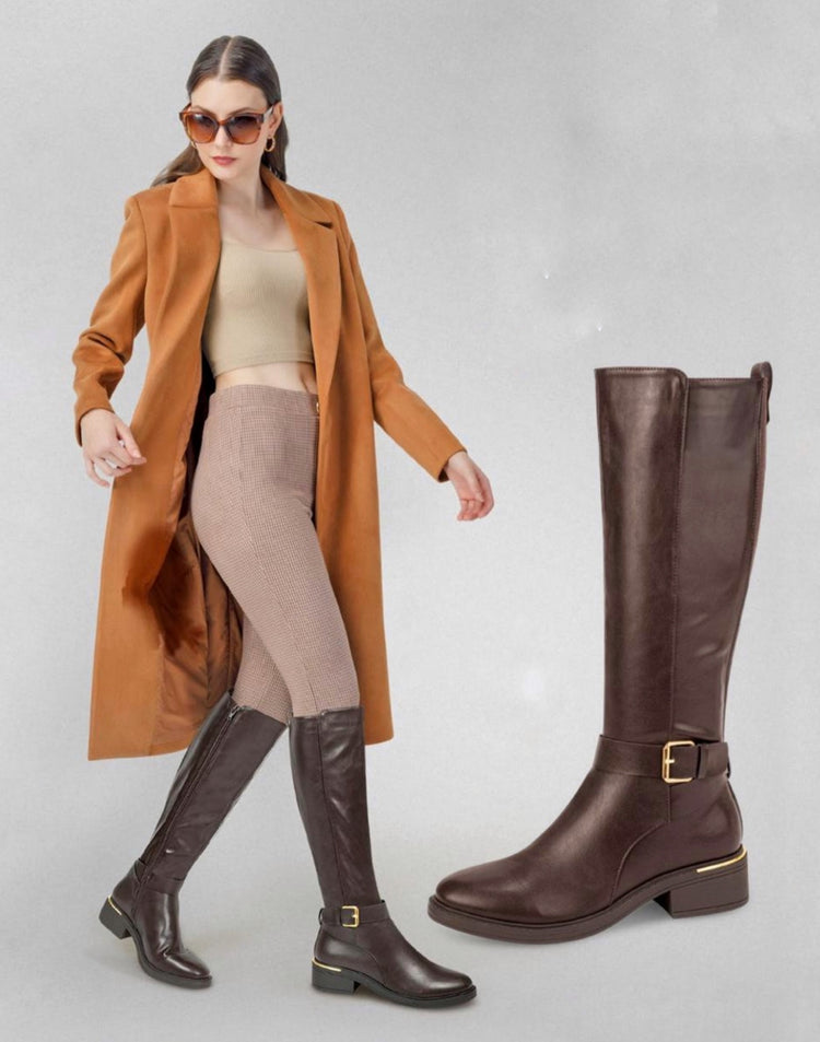 Vestido Moda Botas Largas Botas Elegantes Para Mujer Botas Planas