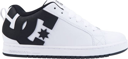 Tenis skate caballero blanco/negro piel Dc Shoes modelo 9WLK